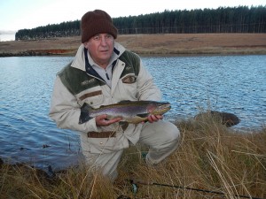 Alan with a nice rainbow from a club water