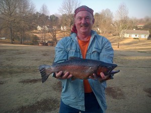 A club member with a lovely rainbow